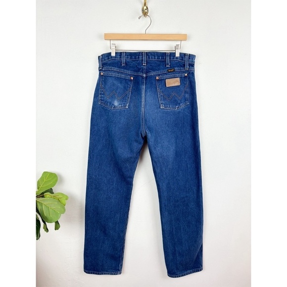 VTG Wrangler Unisex Rigid Denim Jeans Sz 35x32 - Picture 2 of 12